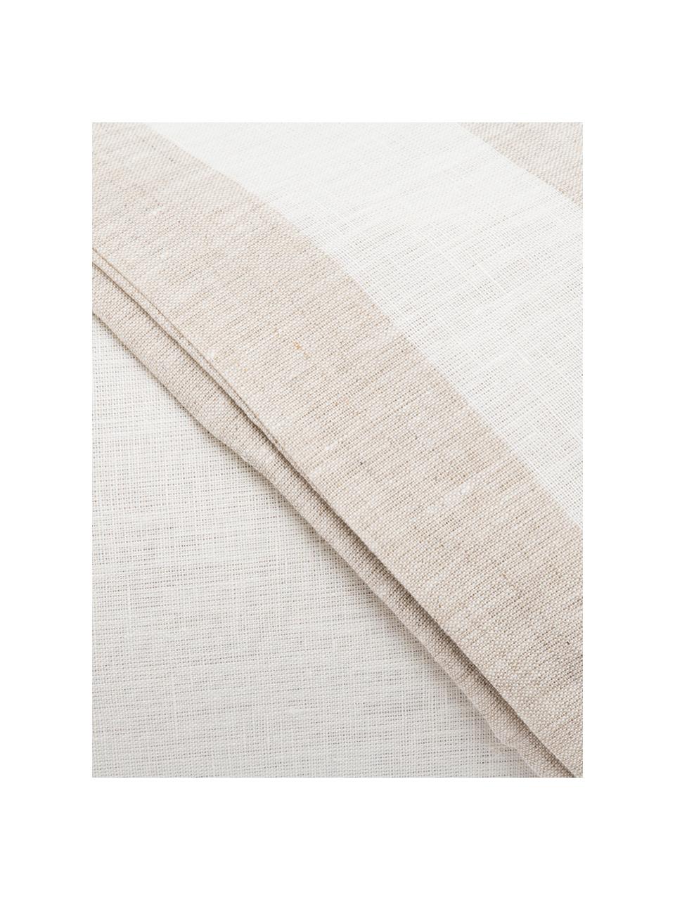 Parure copripiumino in lino Altana, Beige, crema, 250 x 260 cm + 2 federe 50 x 80 cm