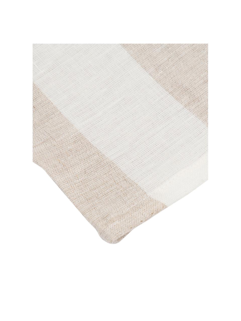 Parure copripiumino in lino Altana, Beige, crema, 250 x 260 cm + 2 federe 50 x 80 cm