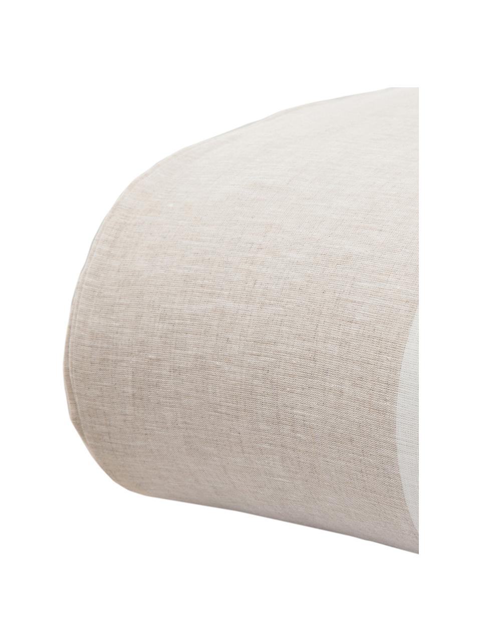 Parure copripiumino in lino Altana, Beige, crema, 250 x 260 cm + 2 federe 50 x 80 cm