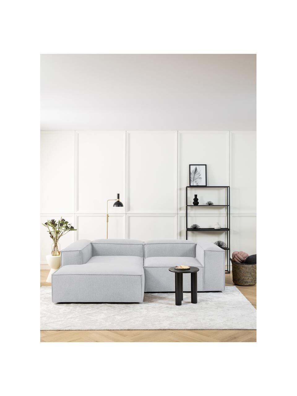 Modulárna rohová pohovka Lennon, Svetlosivá, Š 238 x H 180 cm, ľavé rohové prevedenie