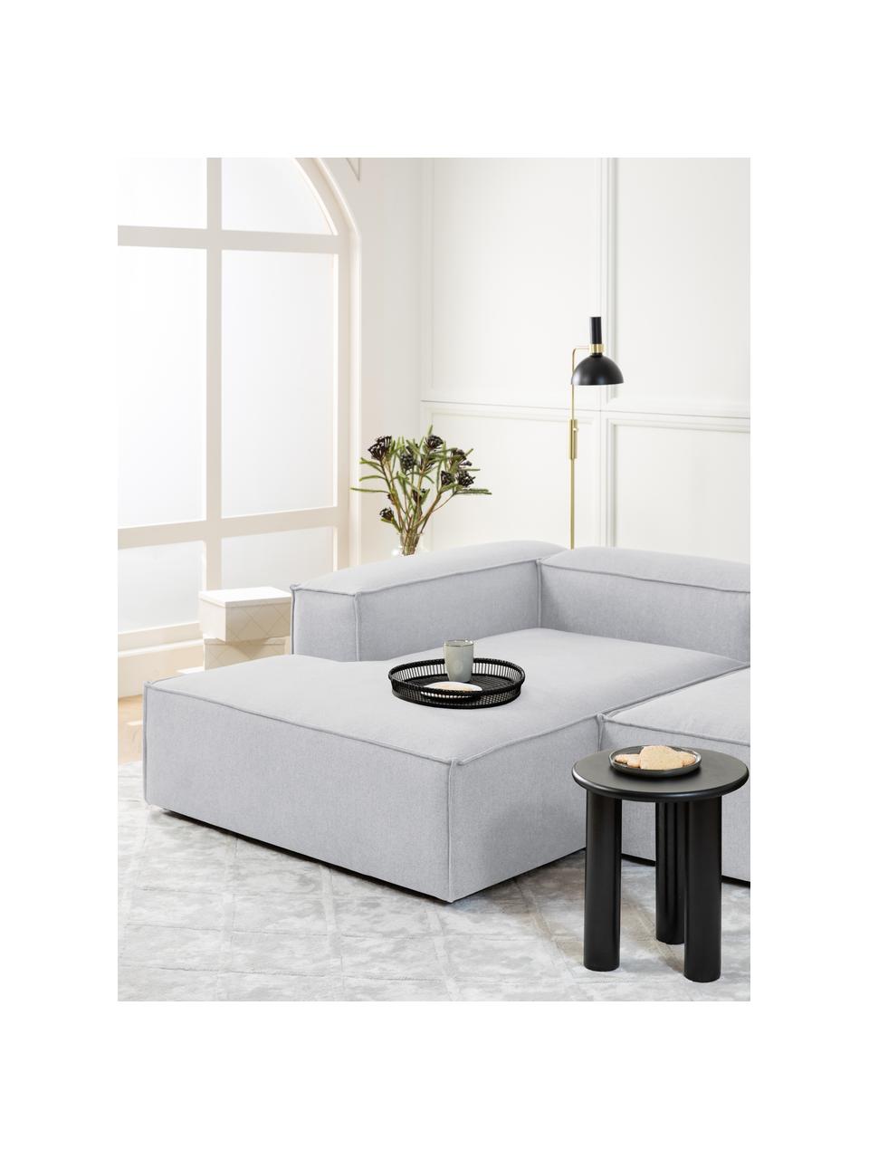 Sofá rinconera modular Lennon, Tapizado: 100% poliéster Alta resis, Estructura: madera contrachapada de p, Patas: plástico, Tejido gris claro, An 238 x F 180 cm, chaise longue izquierda