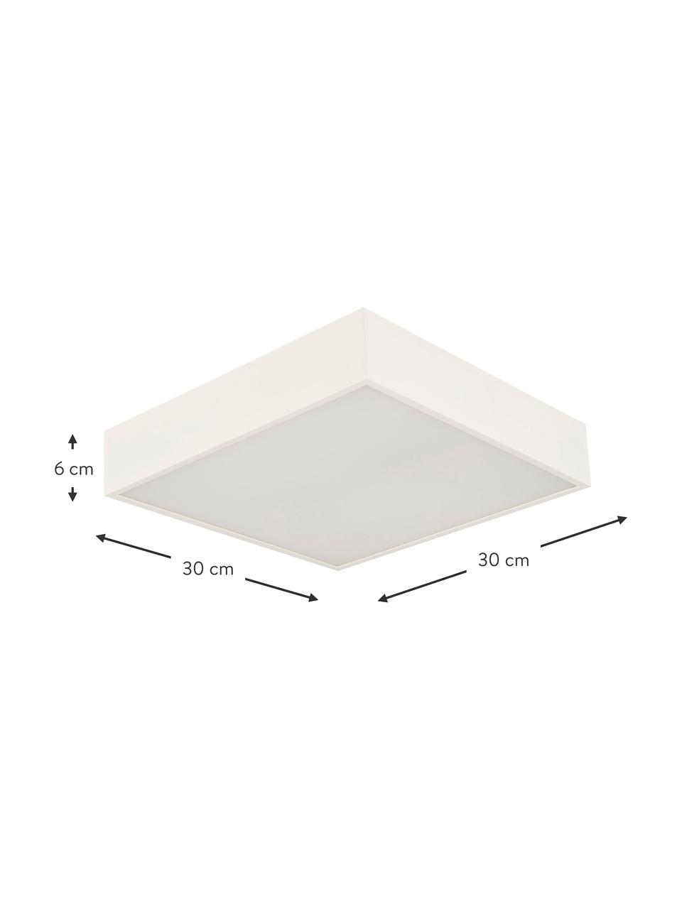 Plafón de baño pequeño LED Zeus, Estructura: aluminio recubierto, Blanco crudo, An 30 x Al 6 cm