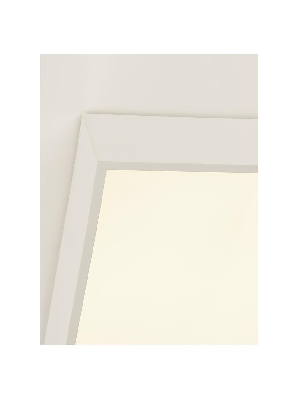 Plafoniera da bagno piccola a LED Zeus, Struttura: alluminio rivestito, Bianco latte, Larg. 30 x Alt. 6 cm