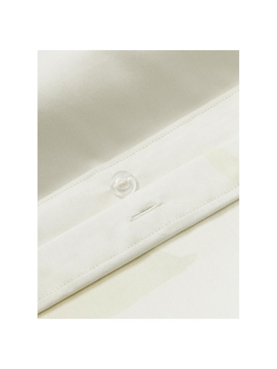Katoensatijnen dekbedovertrek Marino met bloemenmotief, Weeftechniek: satijn Draaddichtheid 210, Groentinten, B 200 x L 200 cm