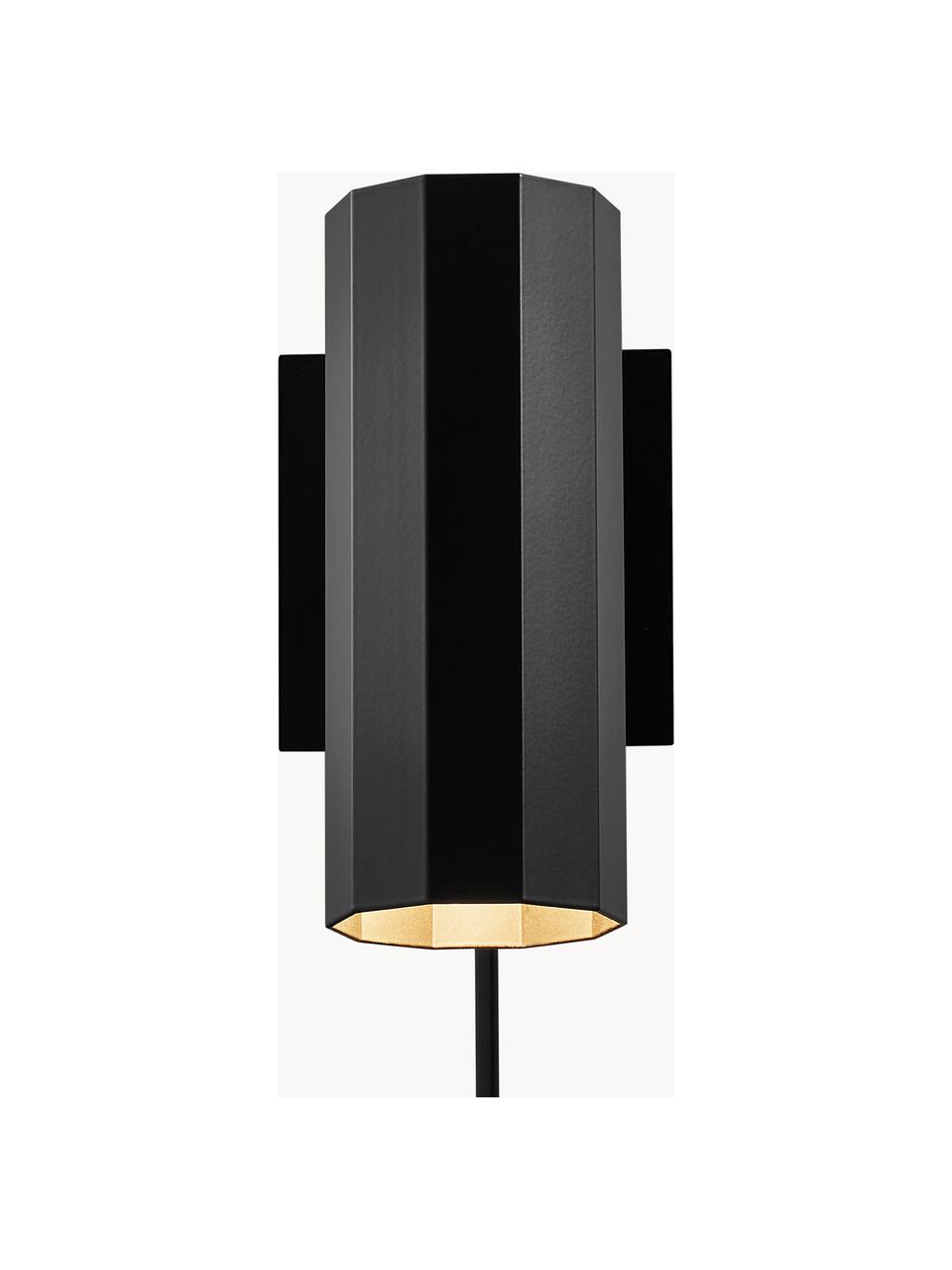 Nástenné bodové svietidlo Alanis, Čierna, Š 9 x D 12 cm