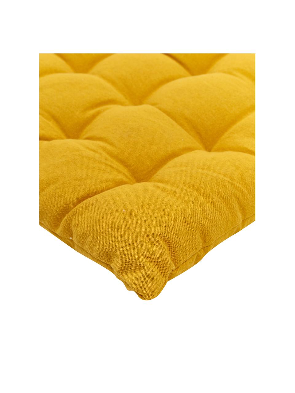 Matelas pour banc jaune moutarde Gavema, Jaune moutarde, larg. 40 x long. 120 cm
