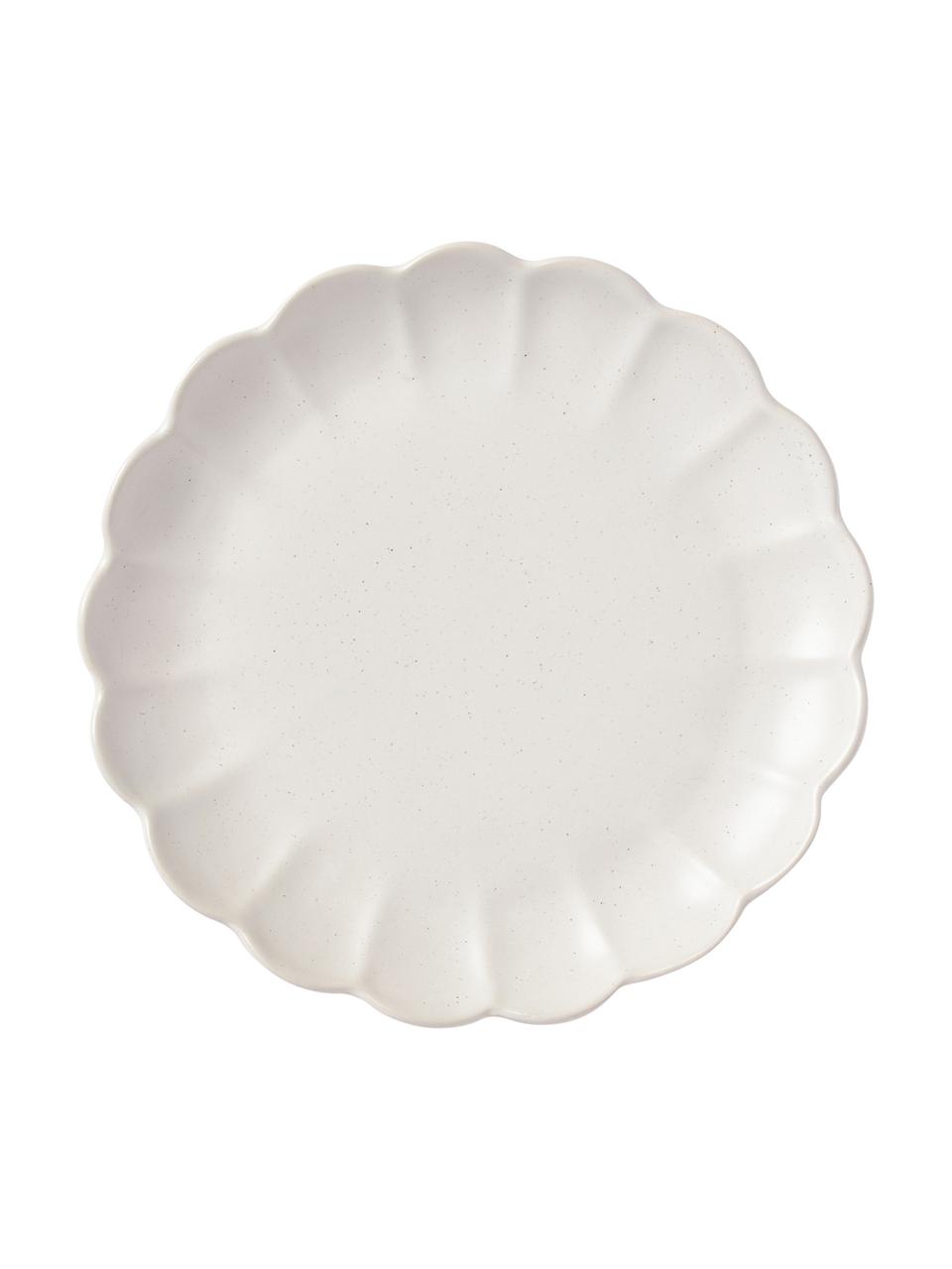 Assiettes à dessert Sabina, 4 pièces, Grès cérame, Blanc, mat, Ø 21 cm