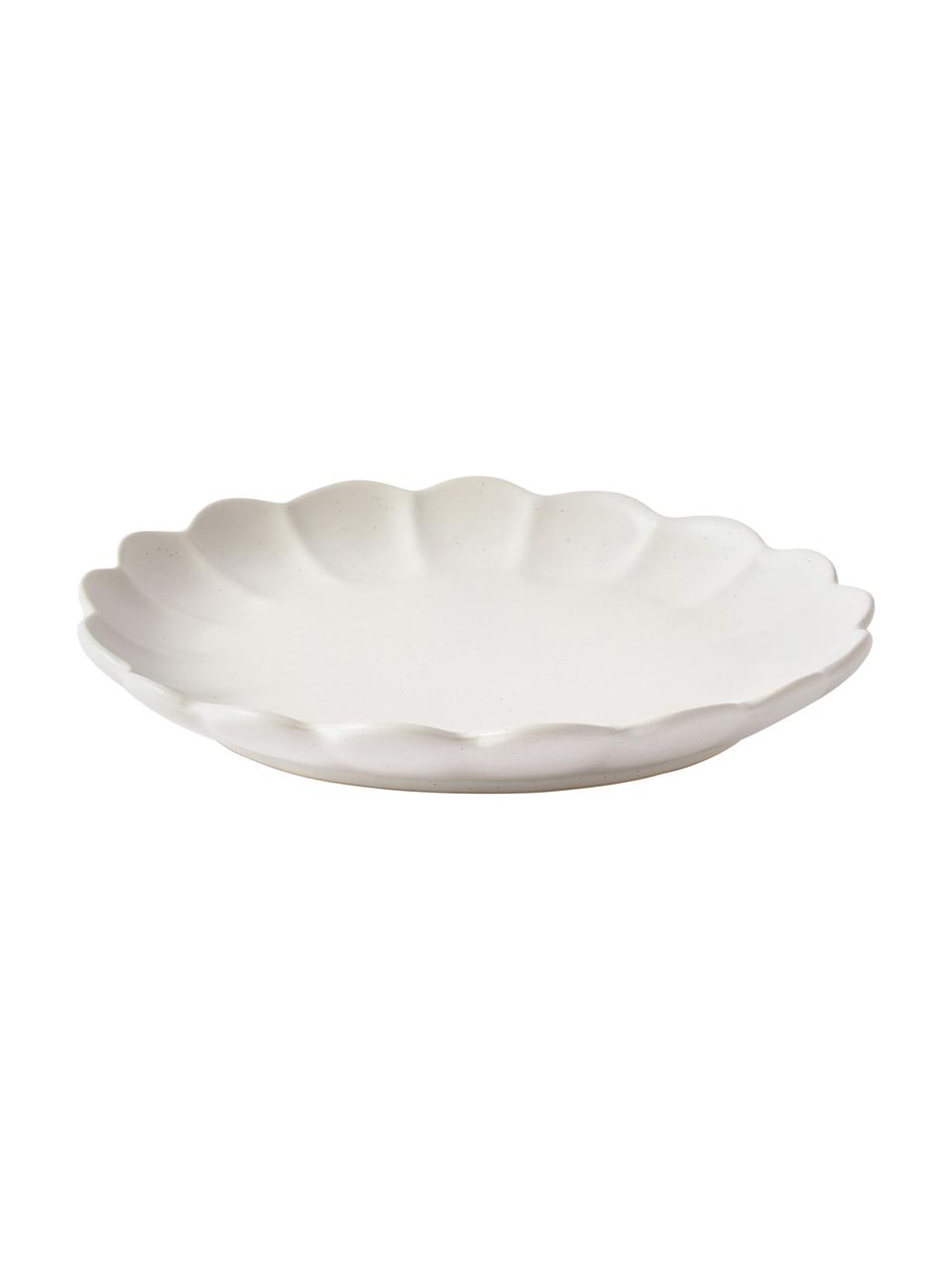 Snídaňové talíře Sabina, 4 ks, Kamenina, Matná bílá, Ø 21 cm