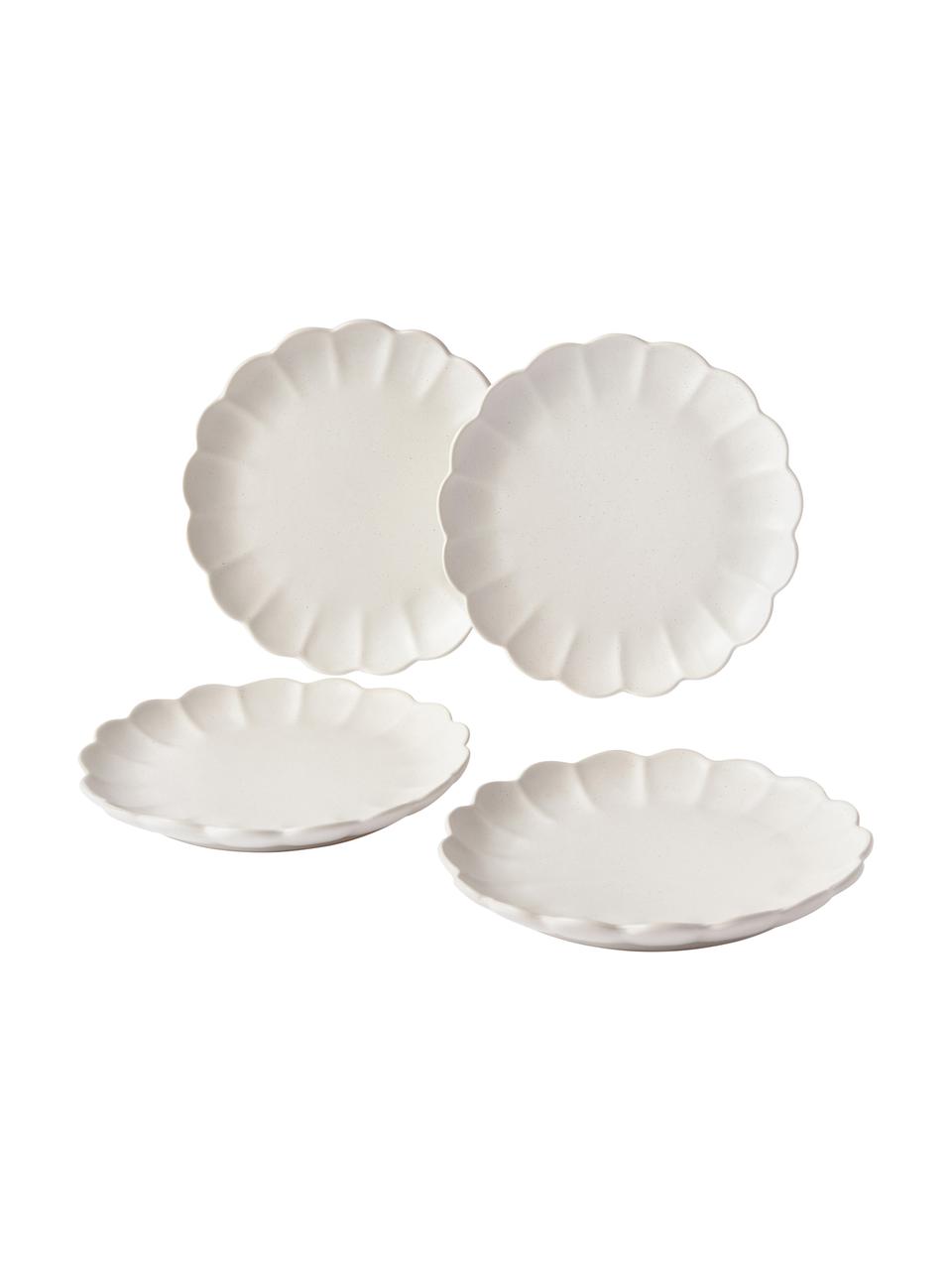 Piatto da colazione Sabina 4 pz., Gres, Paralume: bianco, Ø 21 cm