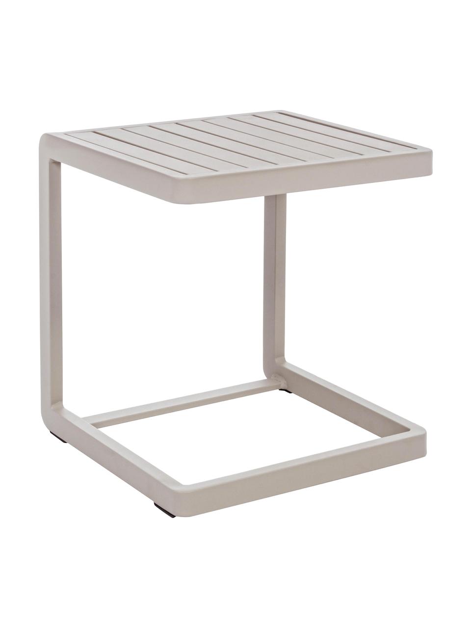 Table d'appoint de jardin Konnor, Aluminium, revêtement par poudre, Gris clair, larg. 45 x haut. 45 cm