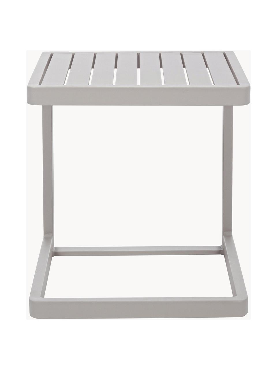 Table d'appoint de jardin Konnor, Aluminium, revêtement par poudre, Beige clair, mat, larg. 45 x haut. 45 cm