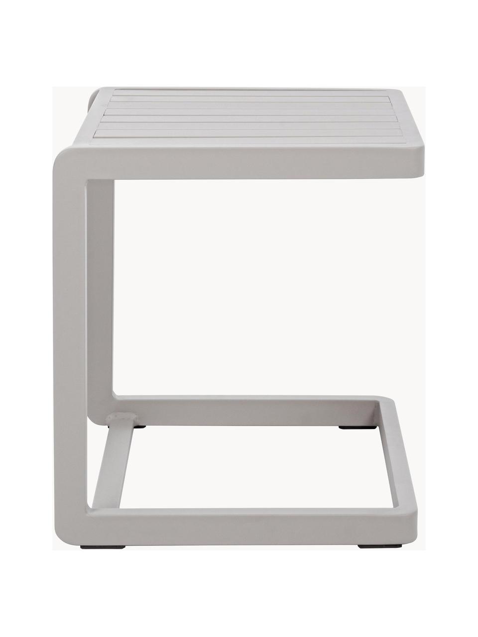 Mesa auxiliar para exterior Konnor, Aluminio con pintura en polvo, Beige claro mate, An 45 x Al 45 cm