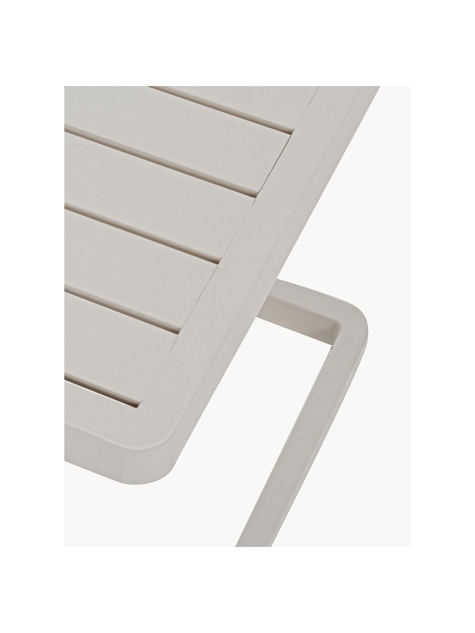 Mesa auxiliar para exterior Konnor, Aluminio con pintura en polvo, Beige claro mate, An 45 x Al 45 cm