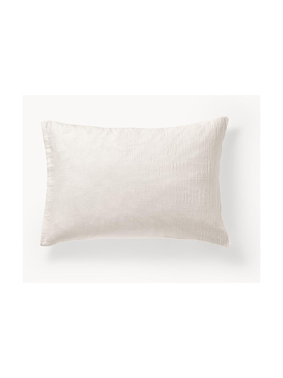 Funda de almohada de muselina Odile, Beige claro, An 45 x L 110 cm