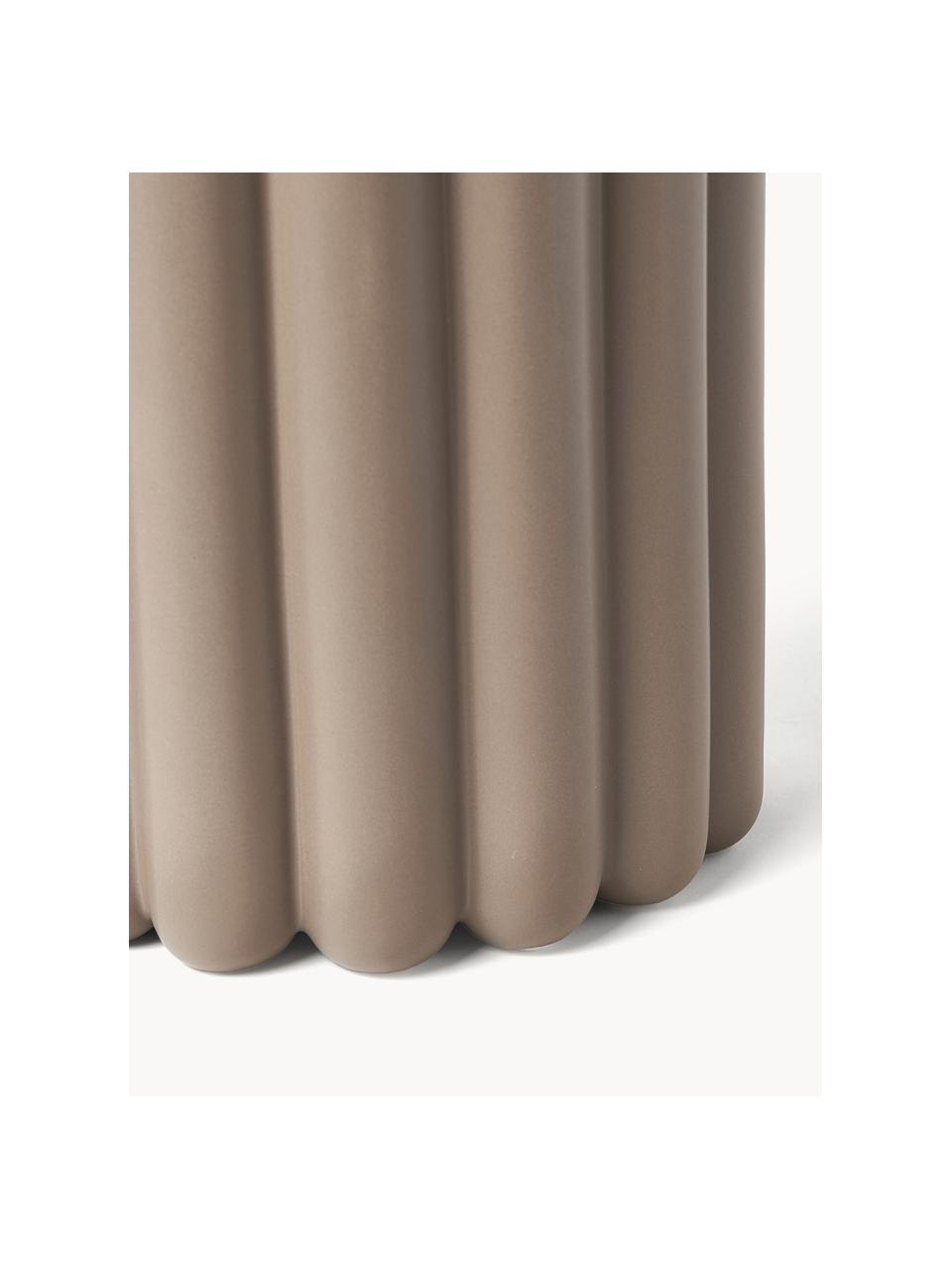 Cache-pot Mist, larg. 27 cm, Céramique, Taupe, mat, Ø 19 x haut. 27 cm