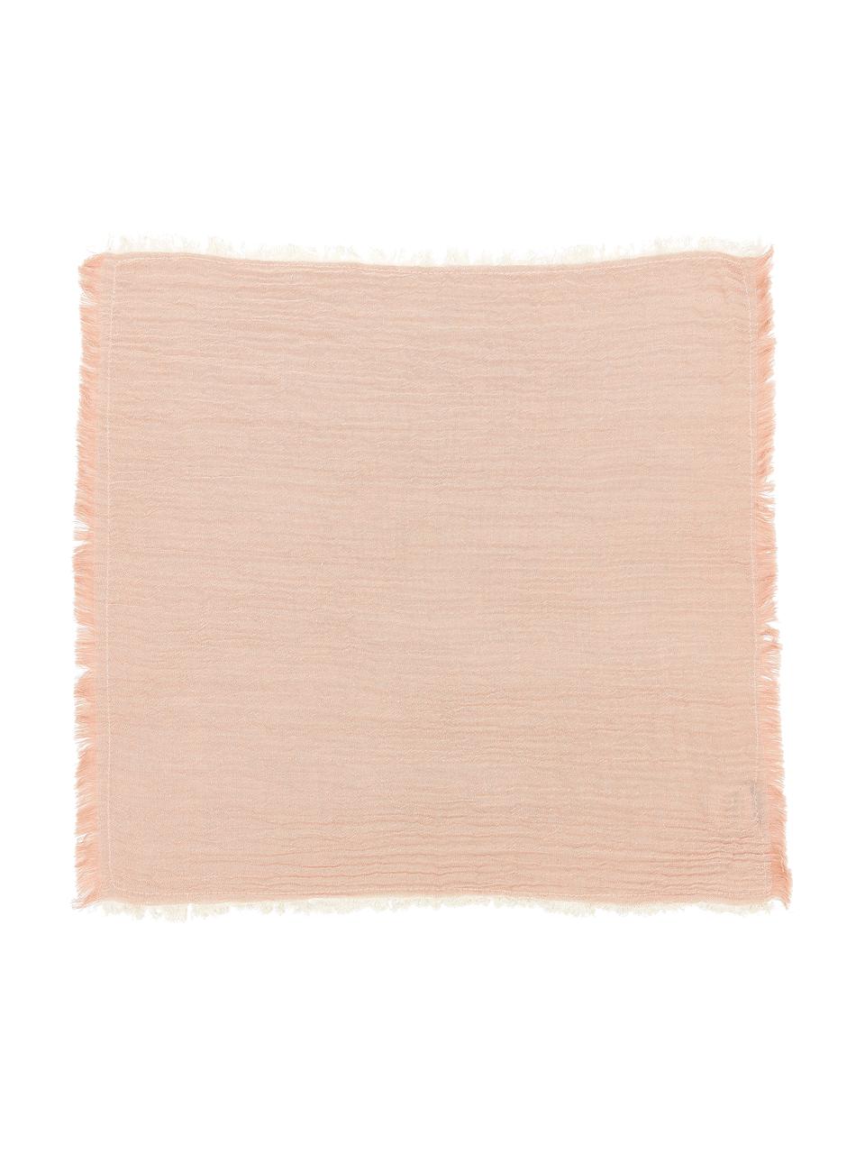 Stoff-Servietten Layer in Rosa, 4 Stück, 100% Baumwolle, Rosa, B 45 x L 45 cm