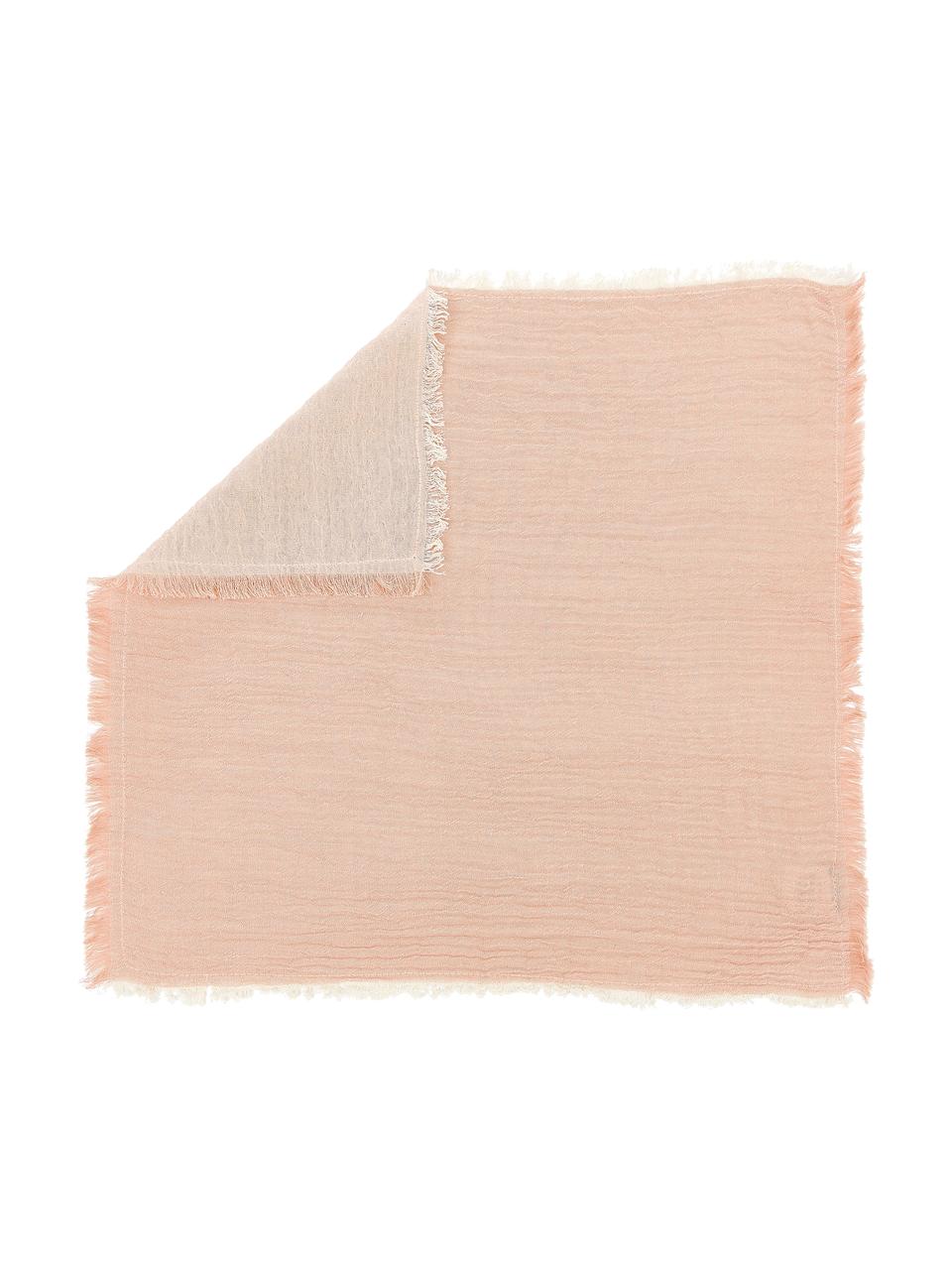 Stoff-Servietten Layer in Rosa, 4 Stück, 100% Baumwolle, Rosa, B 45 x L 45 cm