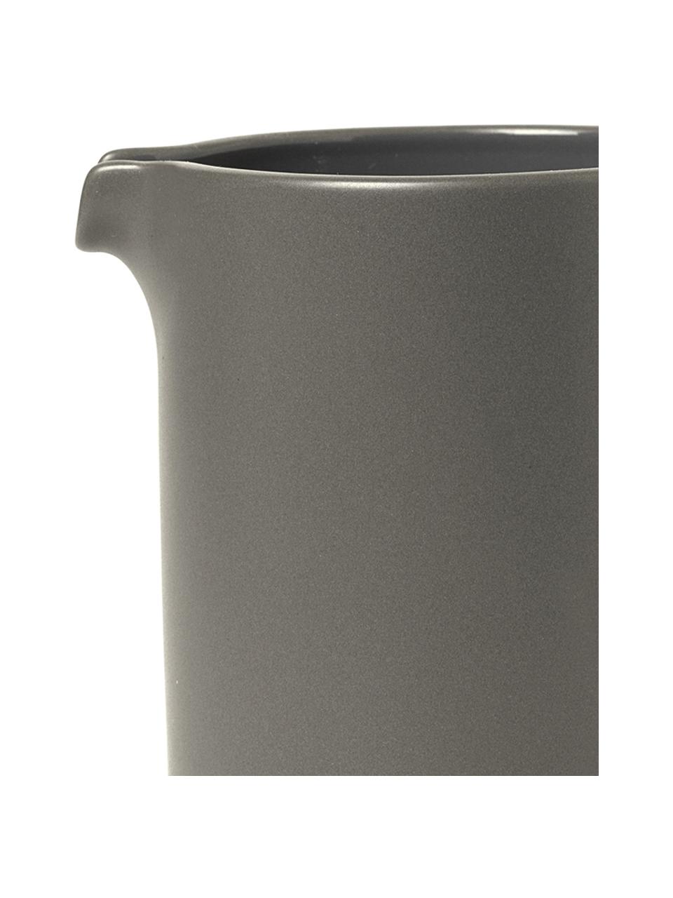 Brocca latte color grigio scuro opaco/lucido Pilar 280 ml, Ceramica, Grigio scuro, Ø 8 x Alt. 10 cm