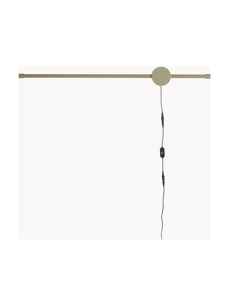Stmívatelná nástěnné LED svítidlo Aliso, Olivově zelená, Š 80 cm, V 8 cm