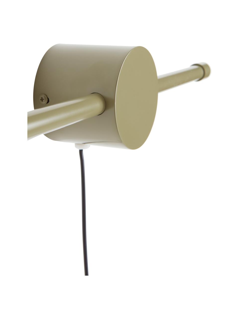 Stmievateľná nástenná LED lampa Aliso, Olivovozelená, Š 80 x V 8 cm