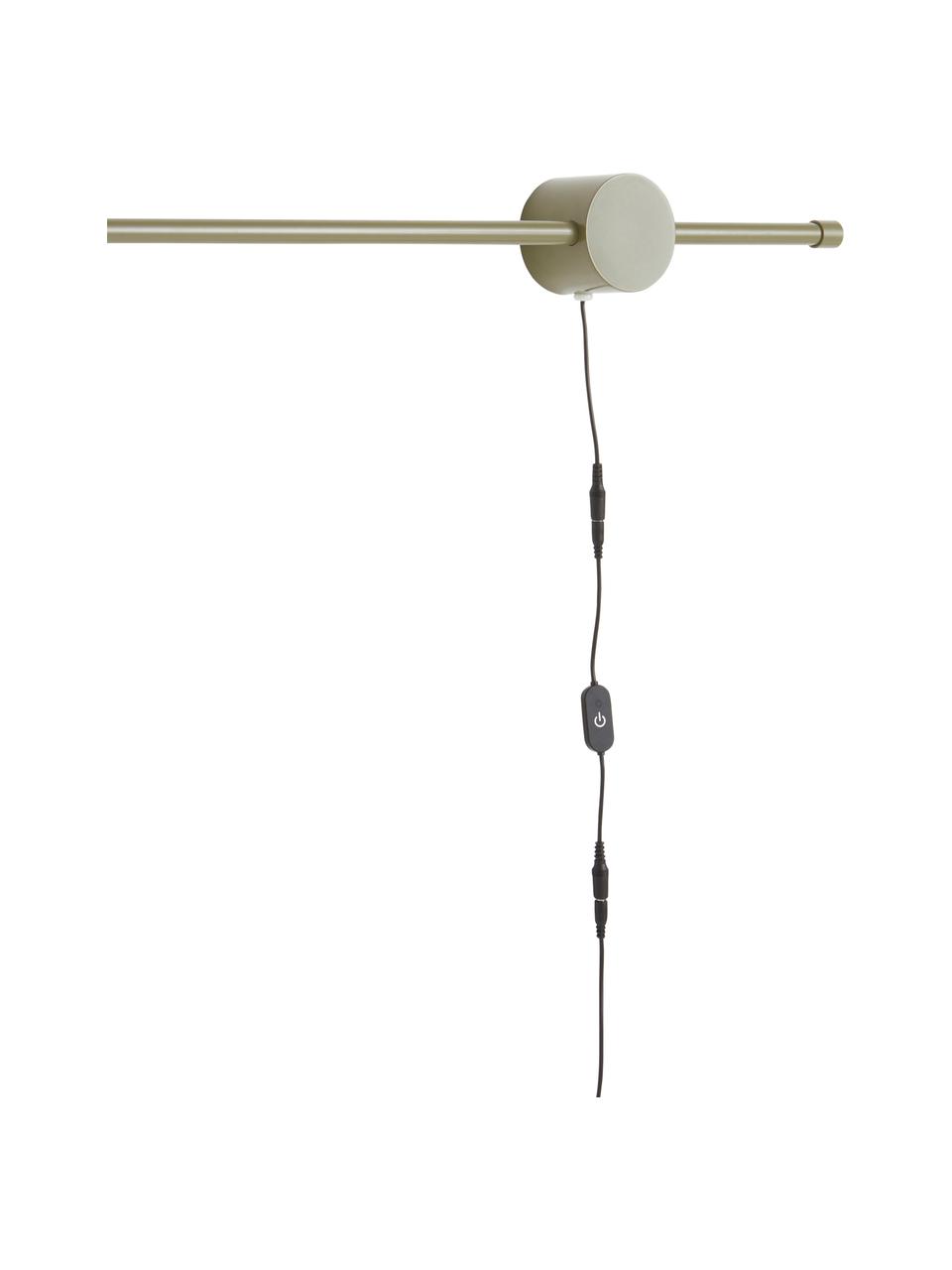 Stmívatelná nástěnné LED svítidlo Aliso, Olivově zelená, Š 80 cm, V 8 cm