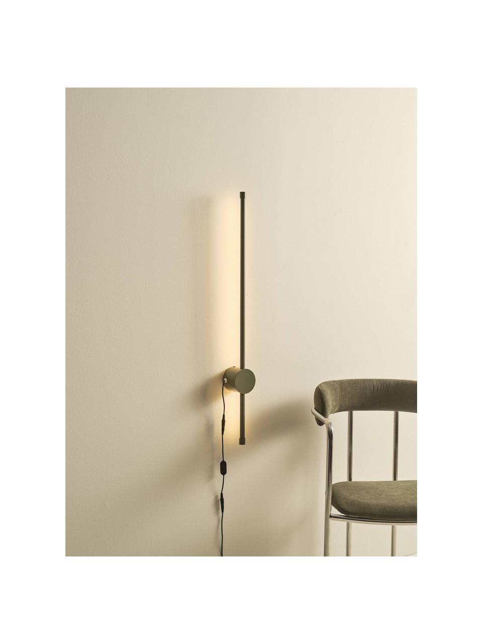 Stmívatelná nástěnné LED svítidlo Aliso, Olivově zelená, Š 80 cm, V 8 cm