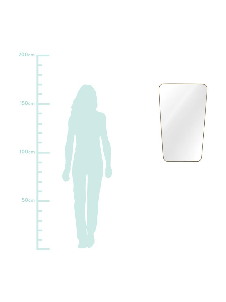 Espejo de pared Adrienne, Espejo: espejo de cristal, Parte trasera: tablero de fibras de dens, Latón, An 50 x Al 80 cm