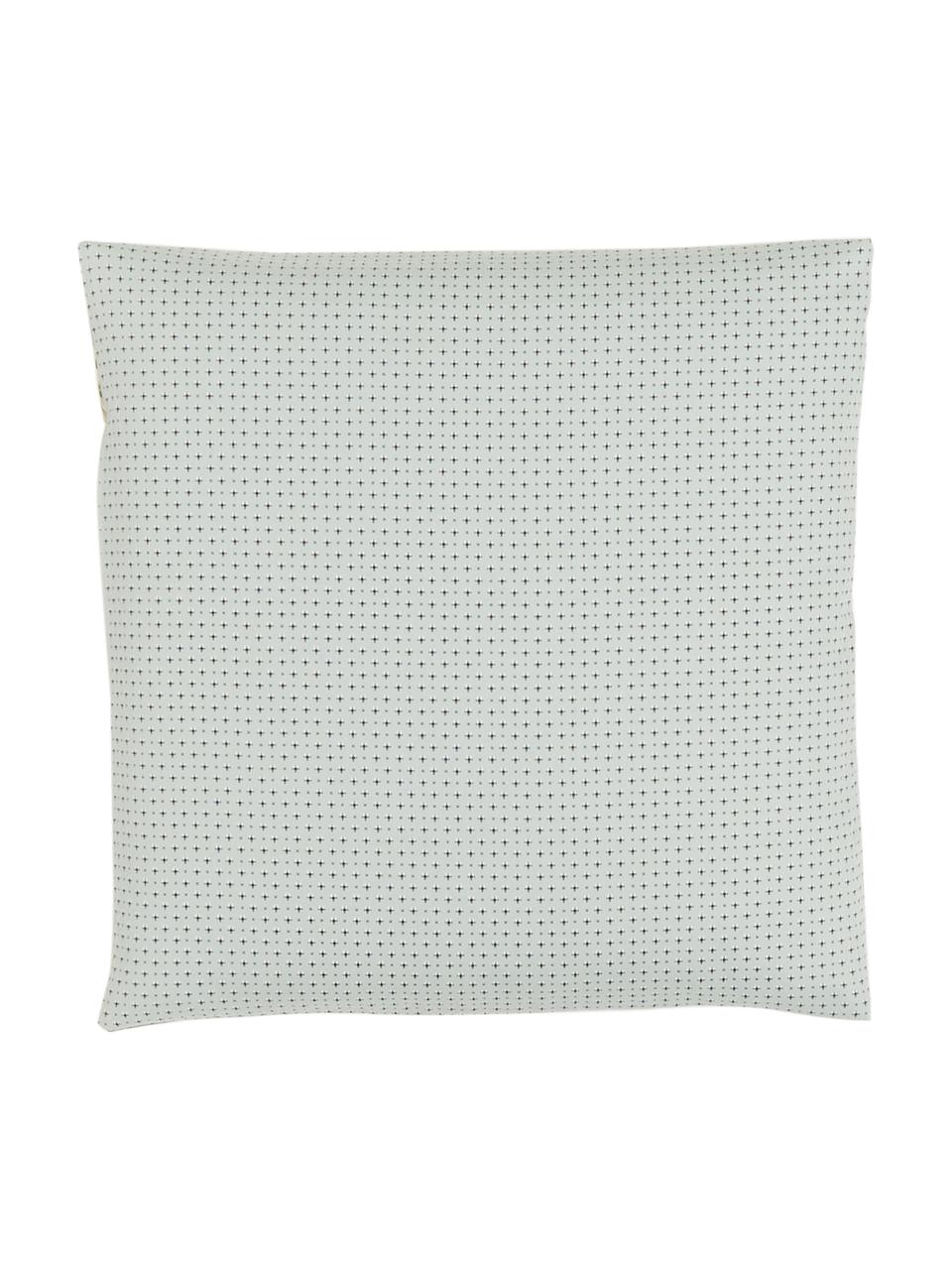 Taie d'oreiller 65x65 satin de coton Verano, 2 pièces, Gris-vert