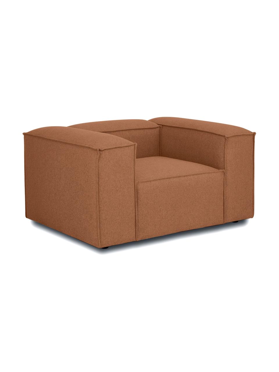 Fotel Lennon, Tapicerka: 100% poliester Dzięki tka, Stelaż: lite drewno sosnowe, cert, Nogi: tworzywo sztuczne Nogi zn, Nugatowa tkanina, S 130 x G 101 cm