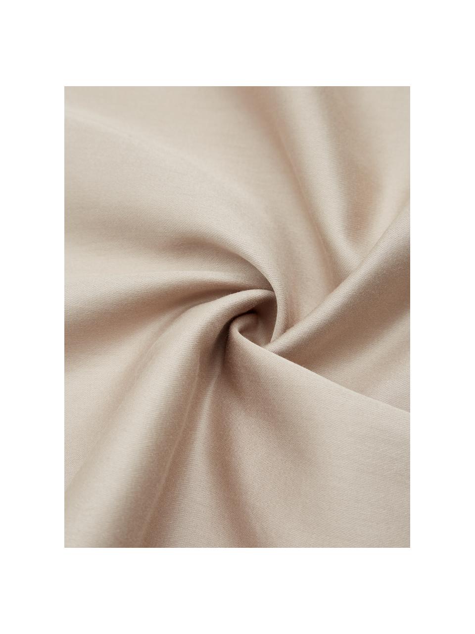 Obliečka na vankúš z bavlneného saténu Comfort, béžová, 2 ks, Sivobéžová, Š 40 x D 80 cm