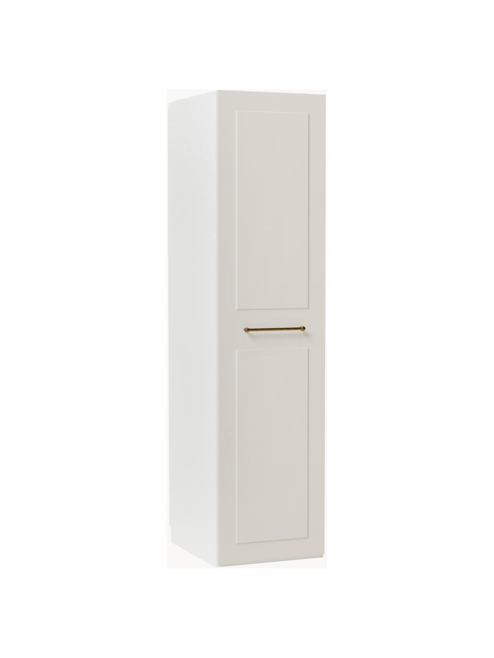 Modularer Drehtürenschrank Charlotte, 50 cm Breite, mehrere Varianten, Korpus: Spanplatte, melaminbeschi, Griff: Messing Dieses Produkt wi, Beige, Basic Interior, B 50 x H 200 cm