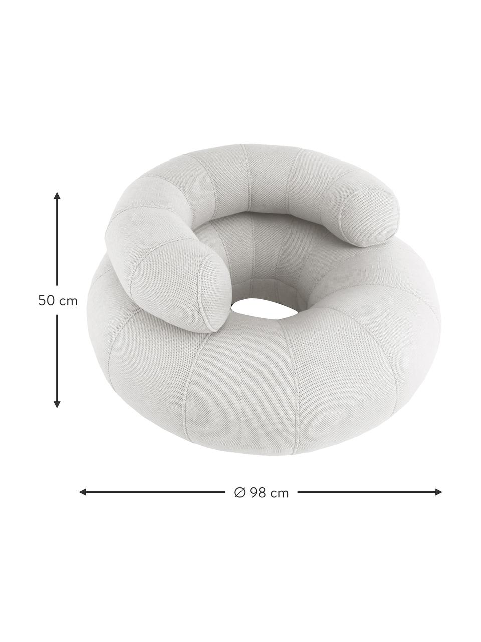 Outdoor-Loungesessel Don Out, handgefertigt, Bezug: 70 % PAN + 30 % PES, wass, Hellgrau, Ø 98 x H 50 cm