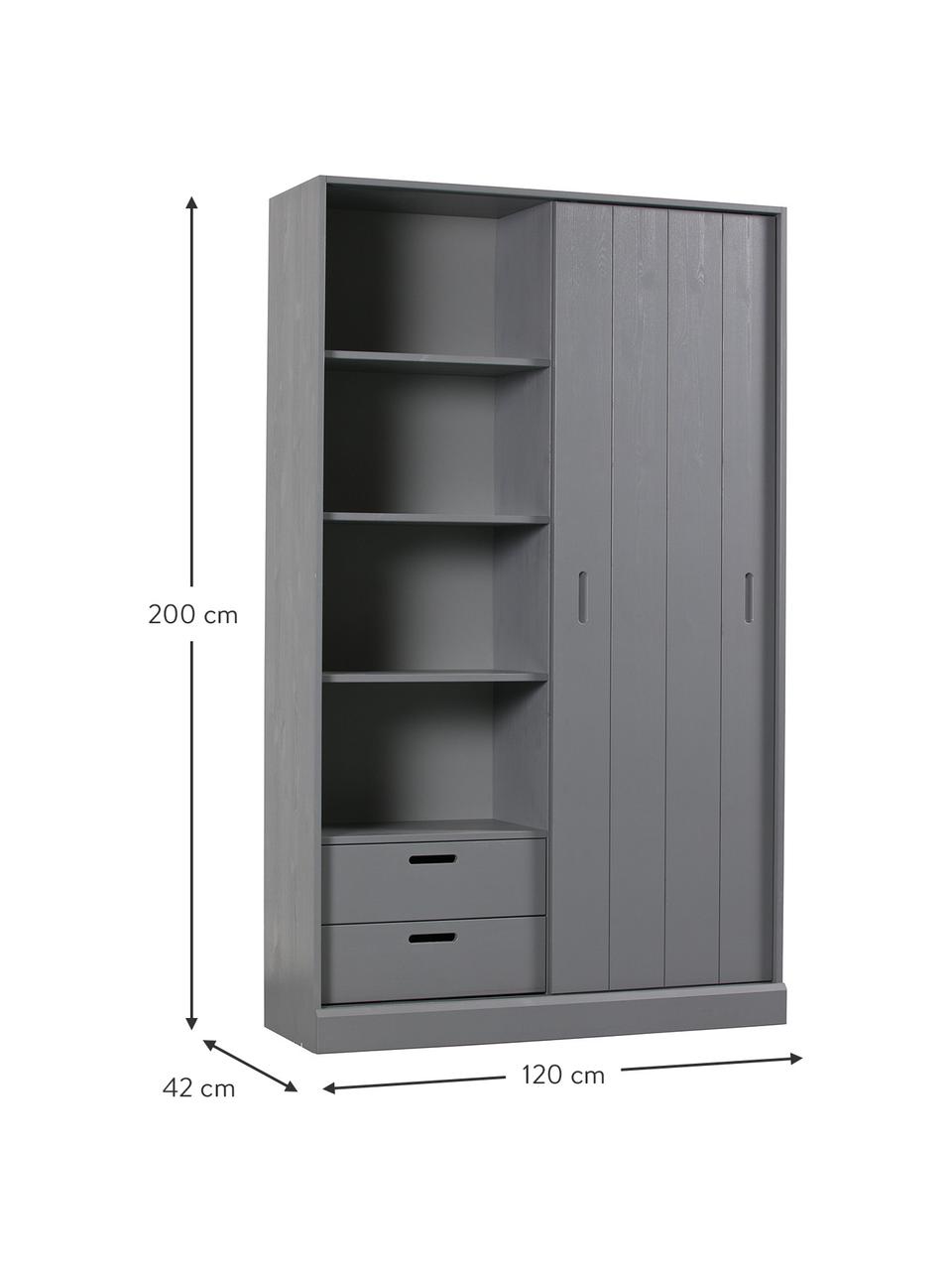 Armoire porte coulissante Move, Gris