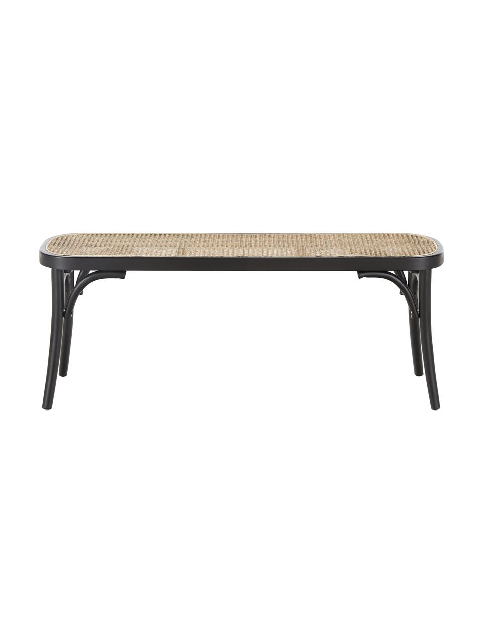 Banco con tejido vienes Franz, Asiento: ratán, Estructura: madera de abedul maciza p, Ratán, negro, An 110 x Al 46 cm