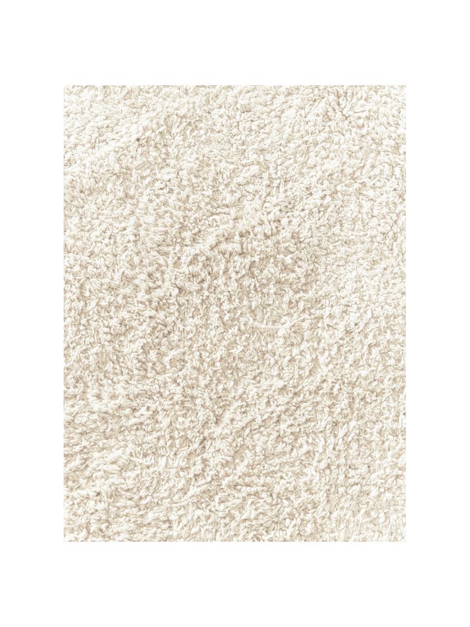 Tapis rond en coton tufté main Daya, Blanc crème, Ø 120 cm (taille S)