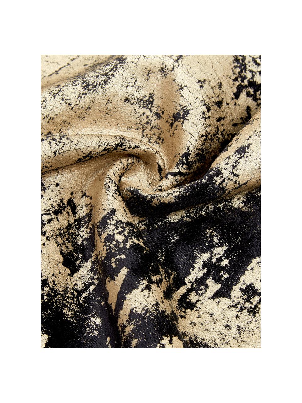 Fluwelen kussenhoes Shiny met glinsterend vintage patroon, Bovenzijde: polyesterfluweel, Onderzijde: polyester, Grafietgrijs, 40 x 40 cm