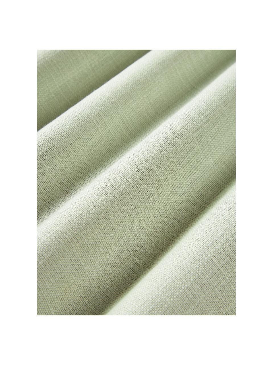 Housse de coussin 50x50 en coton Vicky, 100 % coton bio, Vert sauge, larg. 50 x long. 50 cm