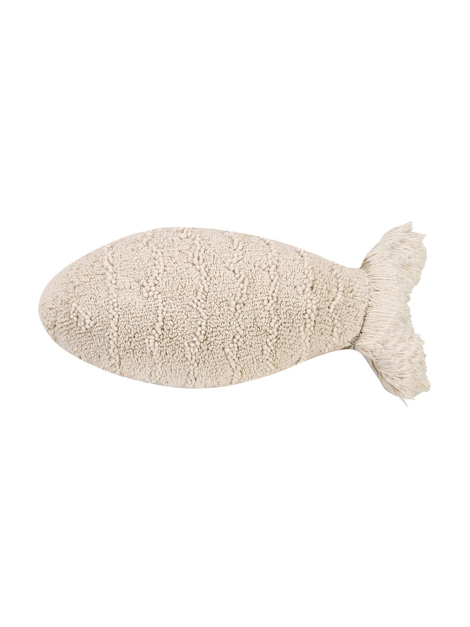 Kissen Baby Fish, mit Inlett, Bezug: 97% Baumwolle, 3% recycel, Beige, B 30 x L 60 cm