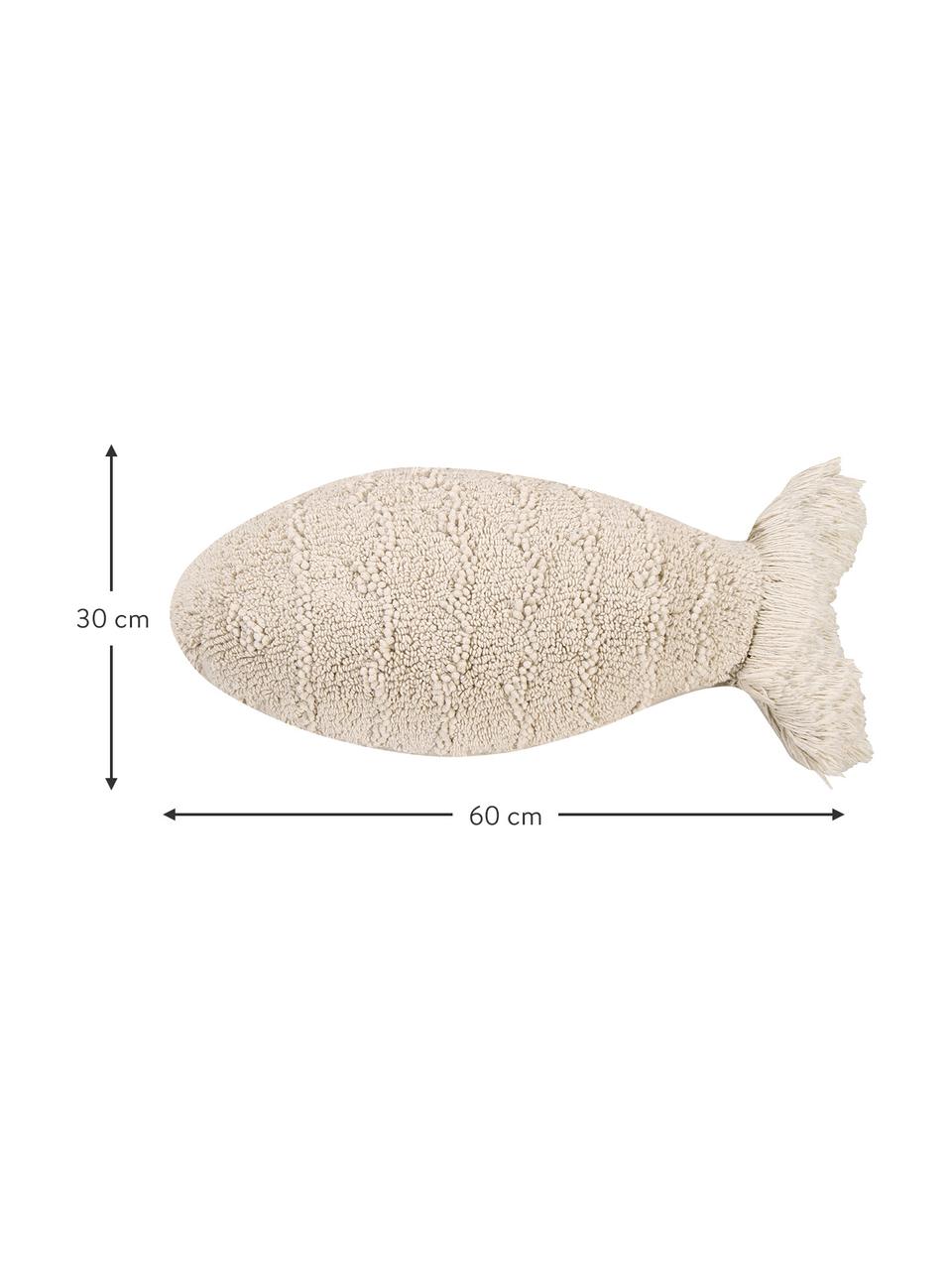 Coussin Baby Fish, Beige, larg. 30 x long. 60 cm