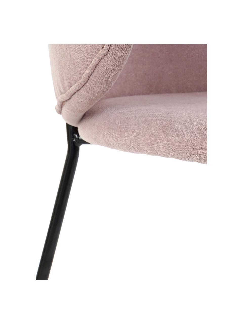 Židle s područkami Debbie, Růžová, krémově bílá