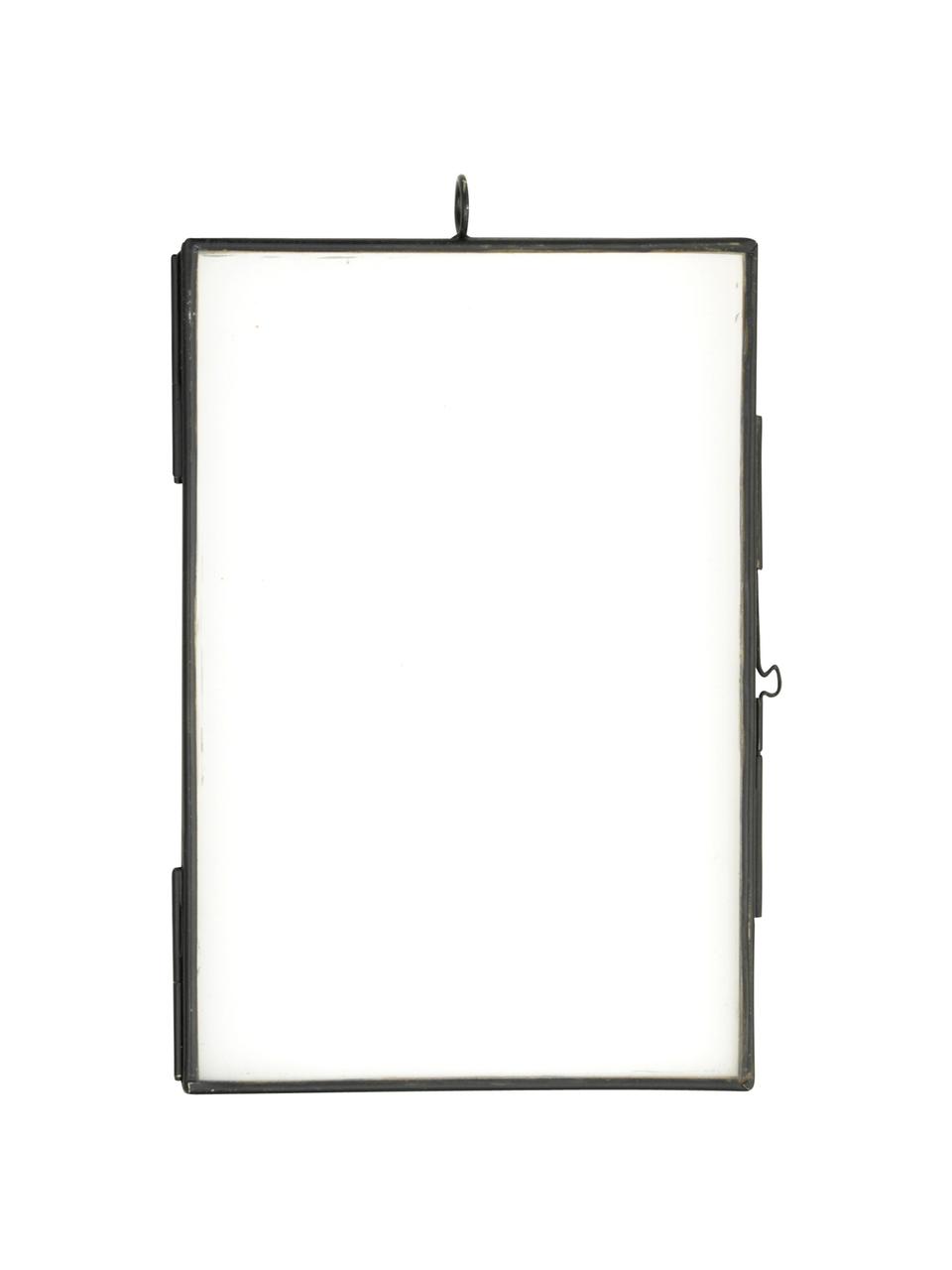 Portafoto da parete nero Key, Vetro, metallo rivestito, Nero, 10 x 15 cm