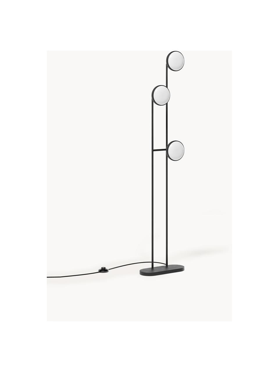 Stmívatelná LED stojací lampa James, Matná černá, V 130 cm