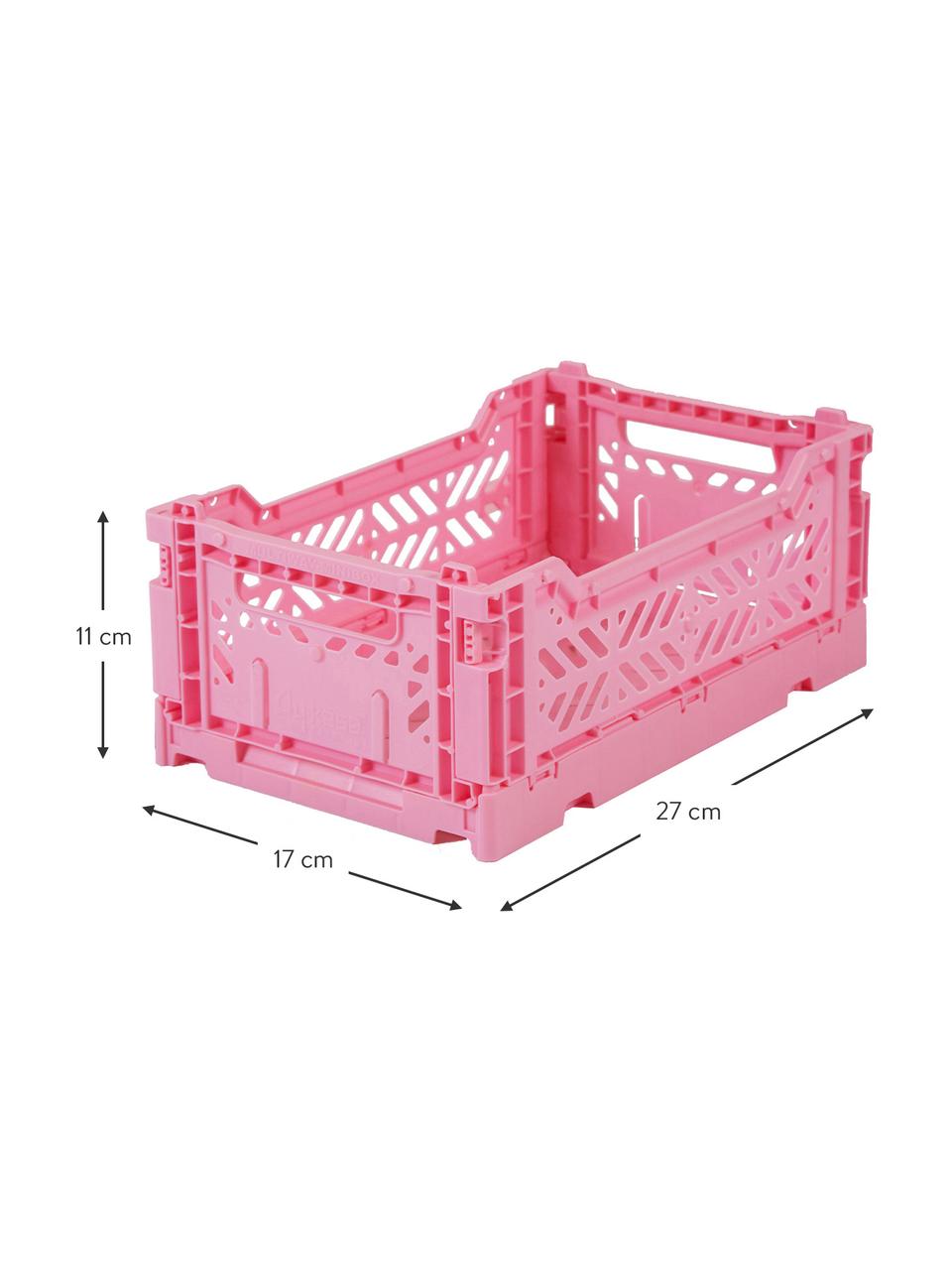 Caja plegable Pink, Plástico, Rosa, An 27 x Al 11 cm