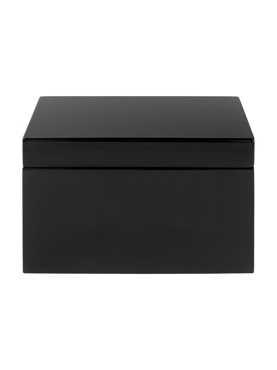 Set de cajas Kylie, 2 uds., Tablero de fibras de densidad media (MDF), Negro, gris claro, Set de diferentes tamaños