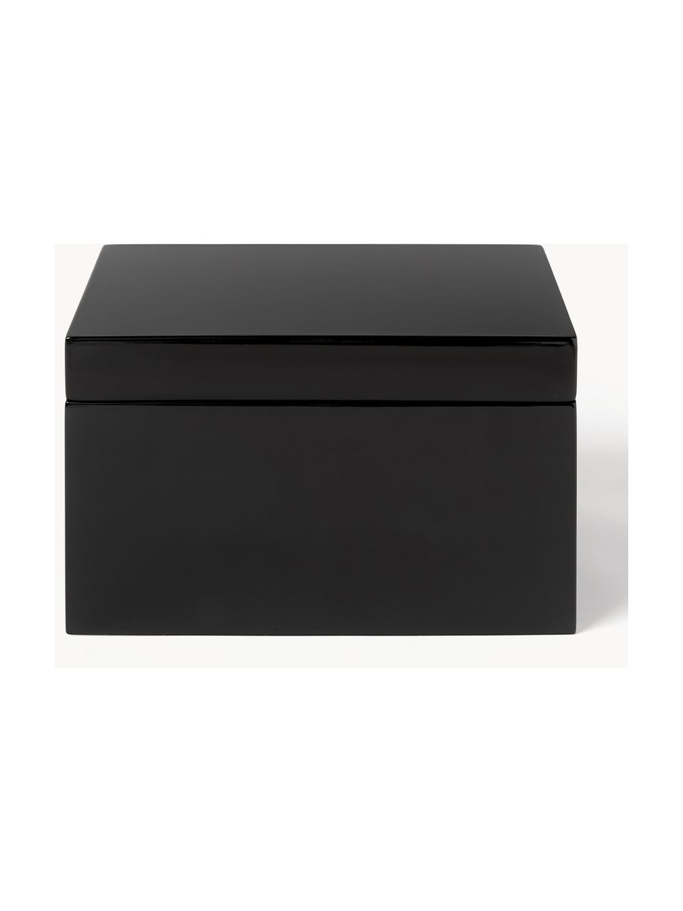 Sada úložných krabic Kylie, 2 díly, MDF deska (dřevovláknitá deska střední hustoty), Černá, tlumeně bílá, Sada s různými velikostmi