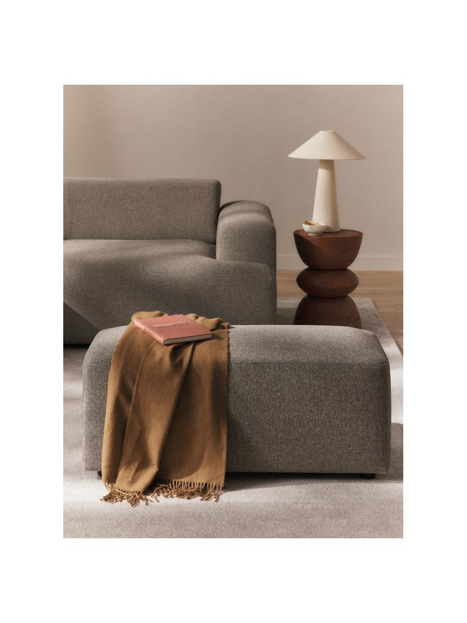 Hocker Melva, B 99 x T 42 cm, Bezug: 100 % Polyester Der strap, Gestell: Massives Kiefern- und Fic, Webstoff Greige, B 99 x T 42 cm