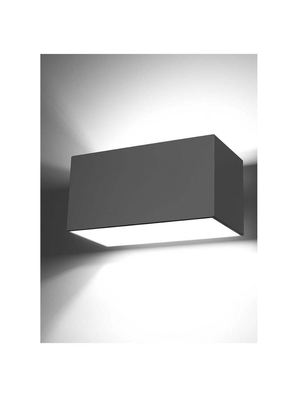 Wandleuchte Geo Maxi, Lampenschirm: Aluminium, Grau, 20 x 10 cm