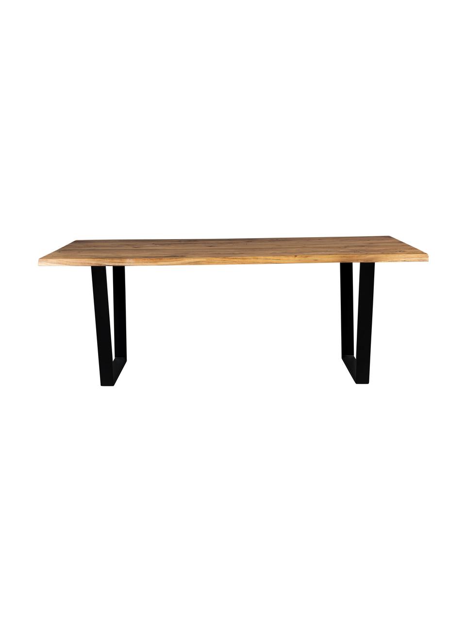 Jídelní stůl z akáciového dřeva Aka, různé velikosti, Akáciové dřevo, černá, Š 180 cm, H 90 cm