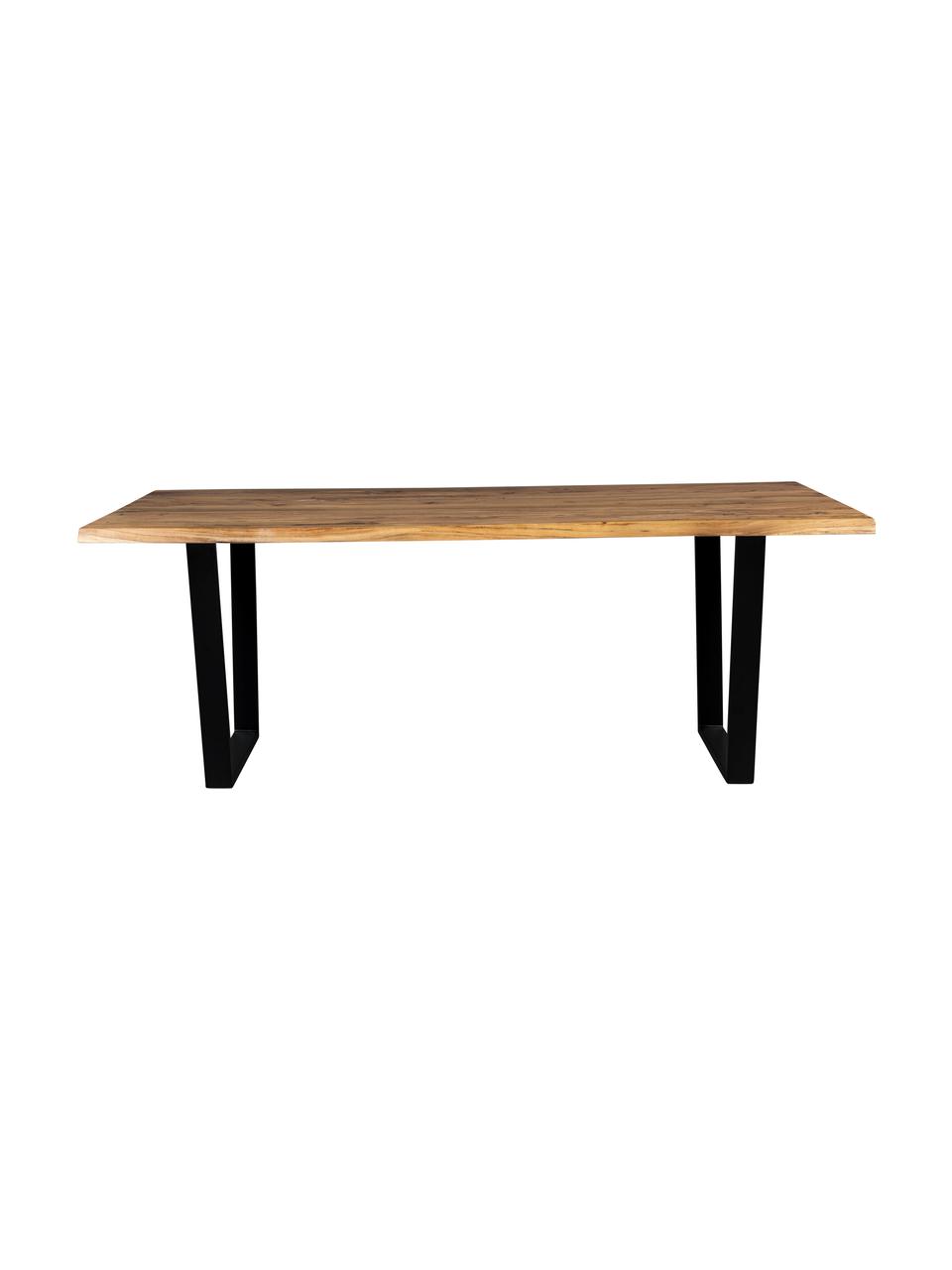 Table en bois d'acacia Aka, tailles variées, Bois d'acacia, noir, larg. 180 x prof. 90 cm