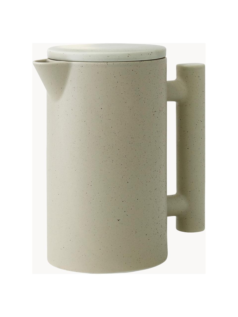 Théière en céramique Yana, 1 L, Céramique, Beige, chiné, 1 L